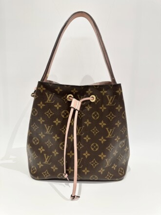 Louis Vuitton Pink Brown NéoNoé MM Monogram Canvas Bucket Bag