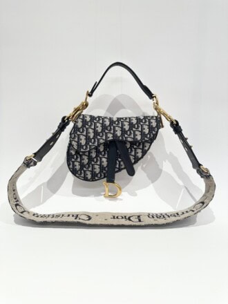 Dior Blue Saddle Cloth Handbag Small Size With Blue Strap