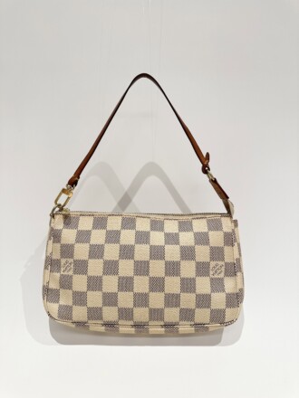 Louis Vuitton White Pochette Accessoire Monogram Canvas Clutch