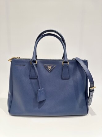 Prada Blue Galleria Saffiano Leahter Handbag