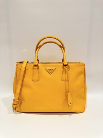 Prada Yellow Galleria Leahter Handbag
