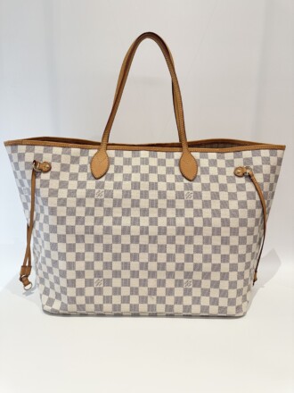 Louis Vuitton White Neverfull GM Canvas Tote Bag