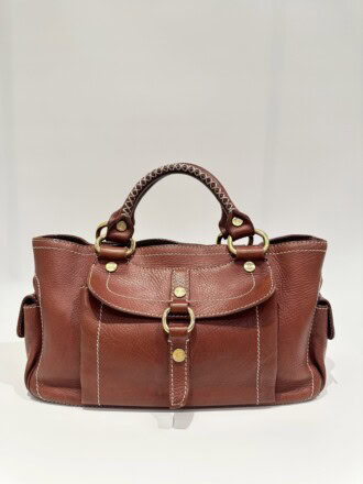 Celine Brown Vintage Boogie Leather Handbag