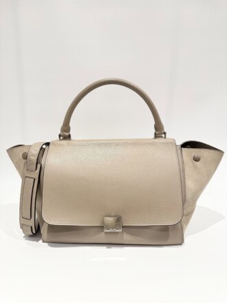 Celine Beige Trapeze Leather Handbag