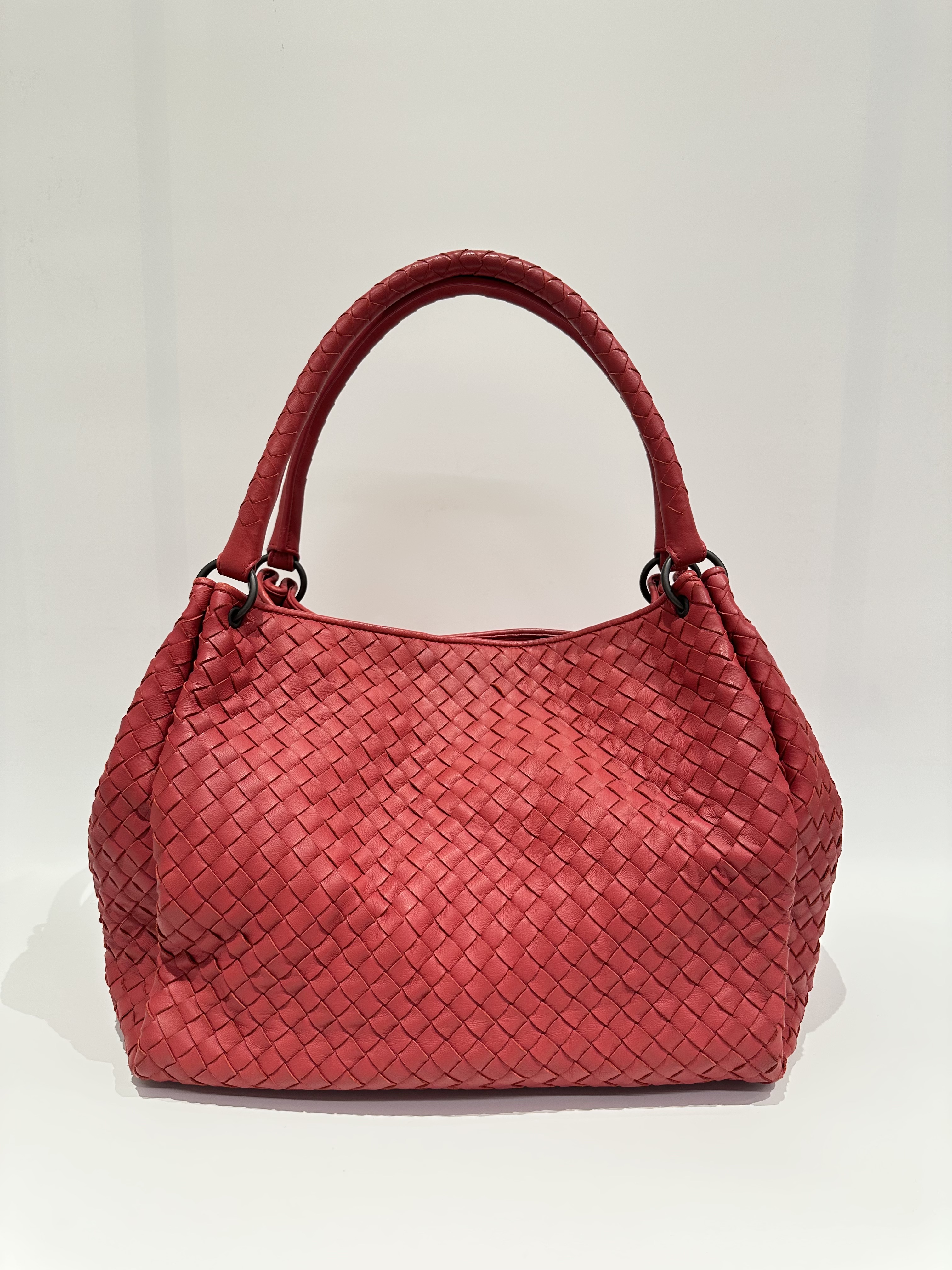 Bottega Veneta Red Campana Leather Tote Bag - Image 3