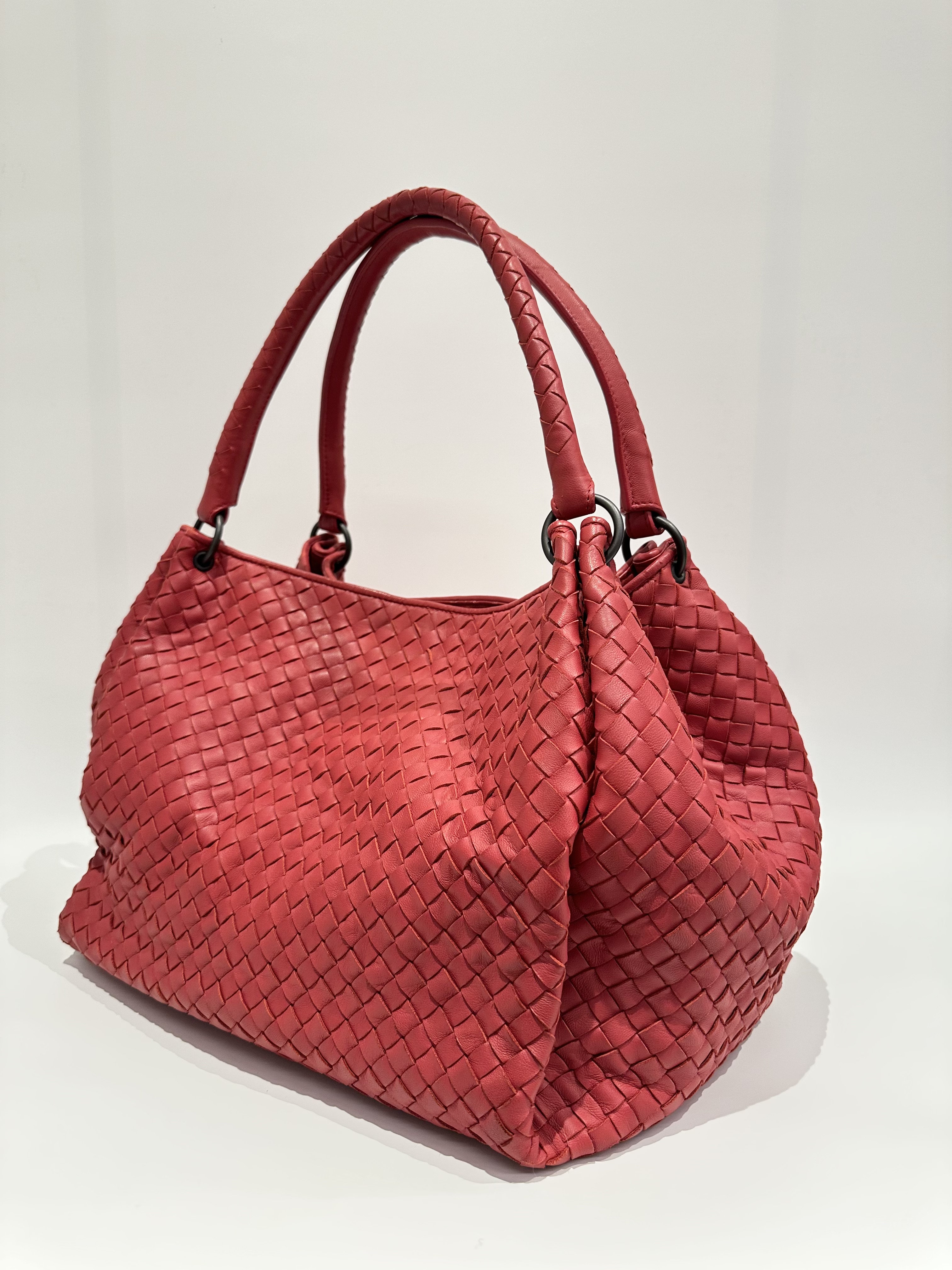 Bottega Veneta Red Campana Leather Tote Bag - Image 4