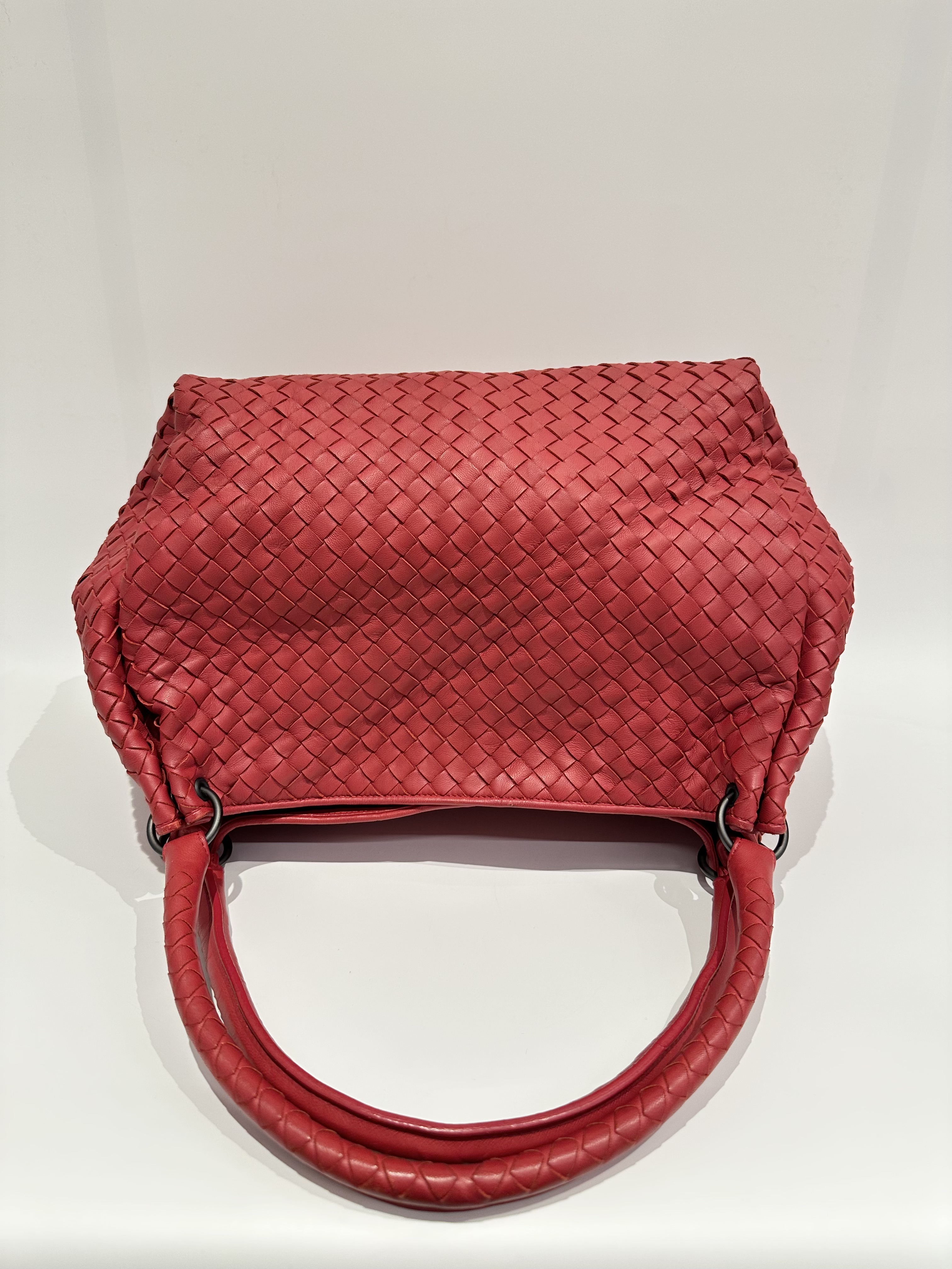 Bottega Veneta Red Campana Leather Tote Bag - Image 5