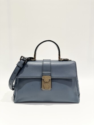 Bottega Veneta Blue Piazza Leather Handbag