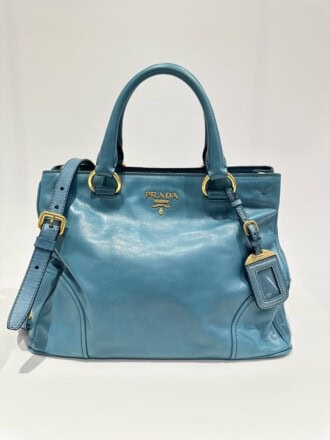 Prada Tà¼rkiye Blue Leather Handbag