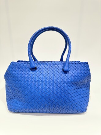 Bottega Veneta Blue Leather Handbag