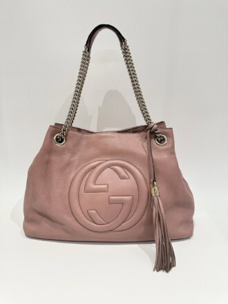 Gucci Pink Soho Leather Tote Bag