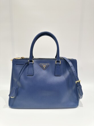 Prada Blue Galleria Leather Handbag