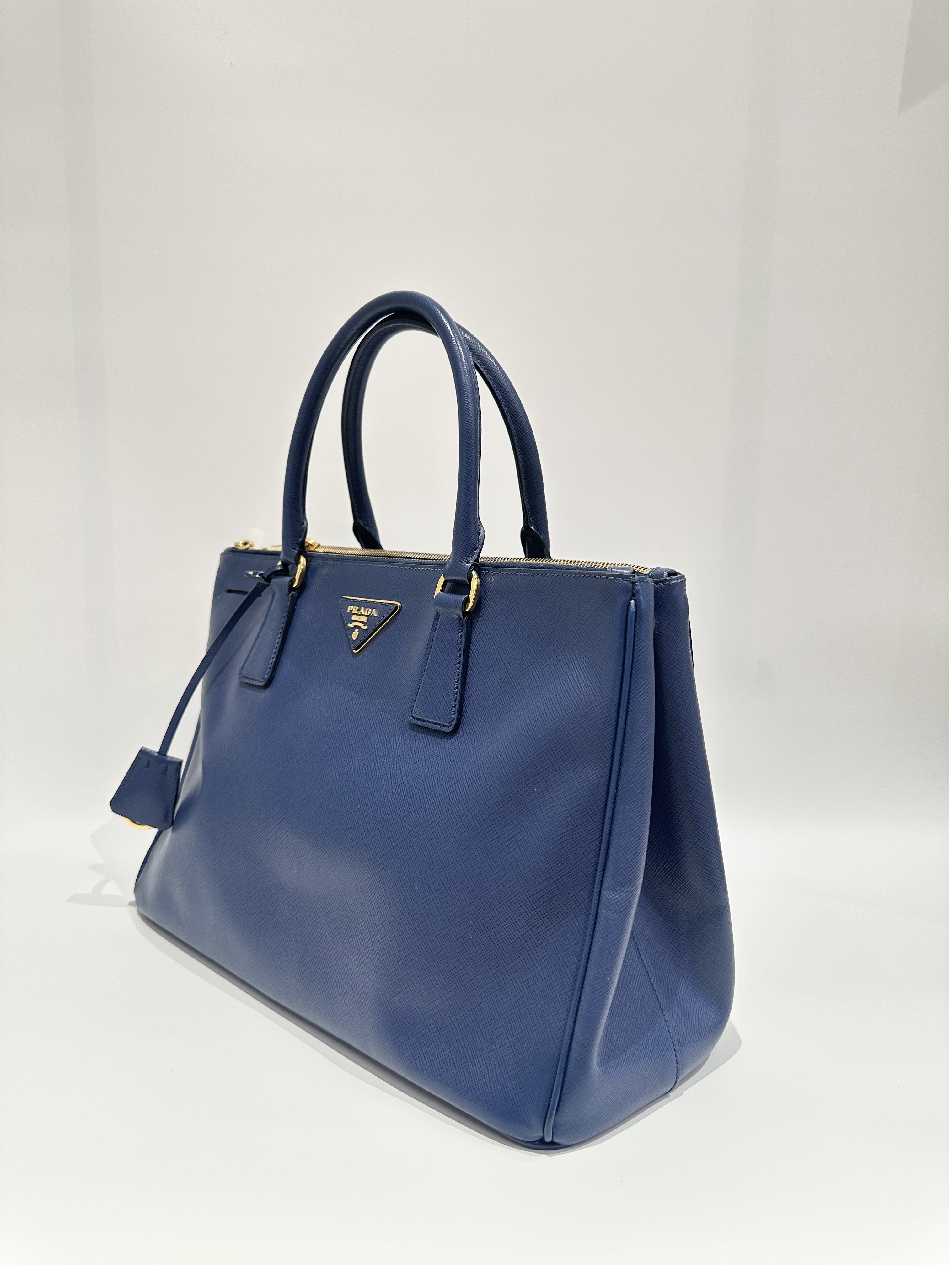 Prada Blue Galleria Leather Handbag - Image 2