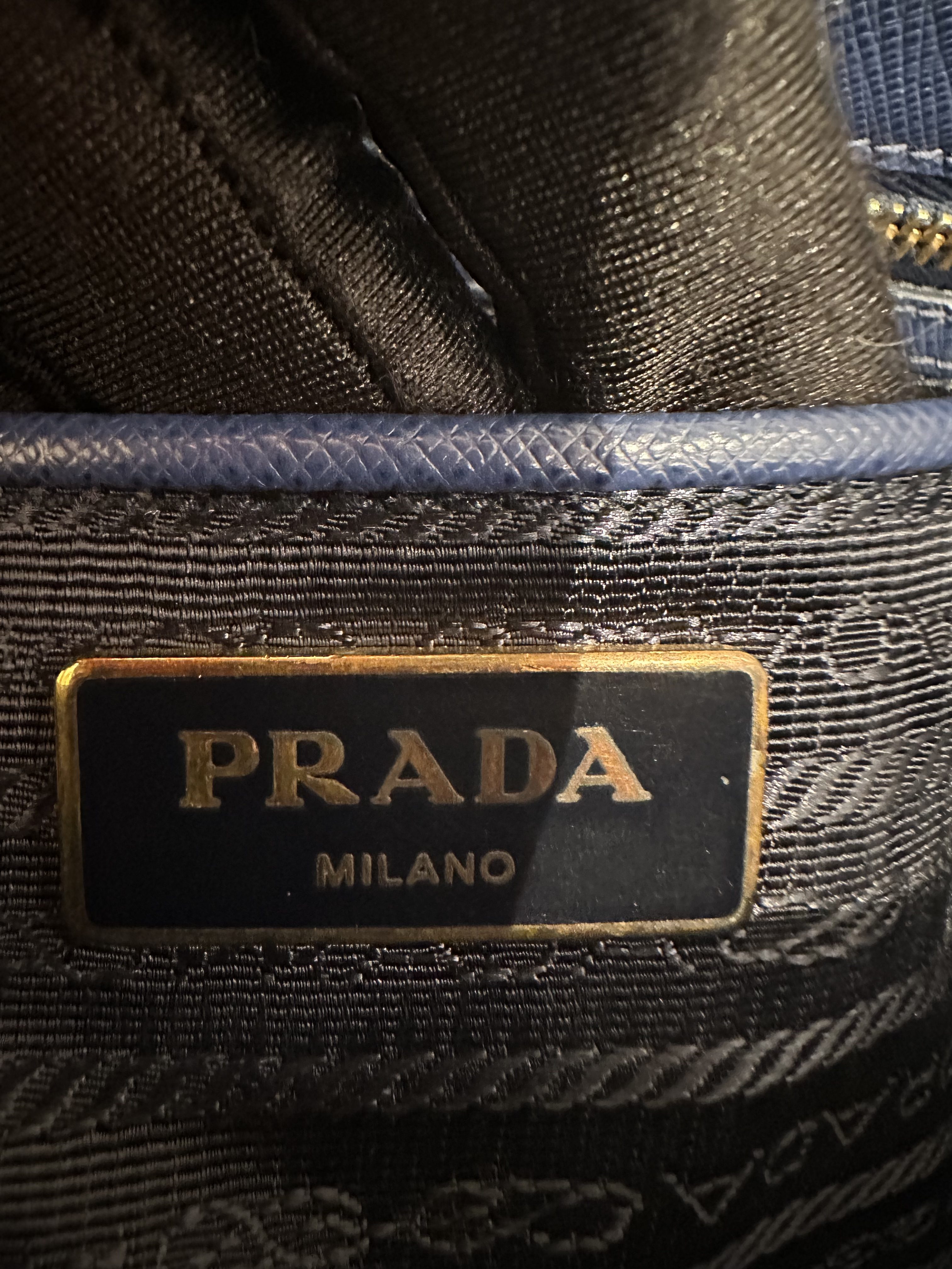 Prada Blue Galleria Leather Handbag - Image 12