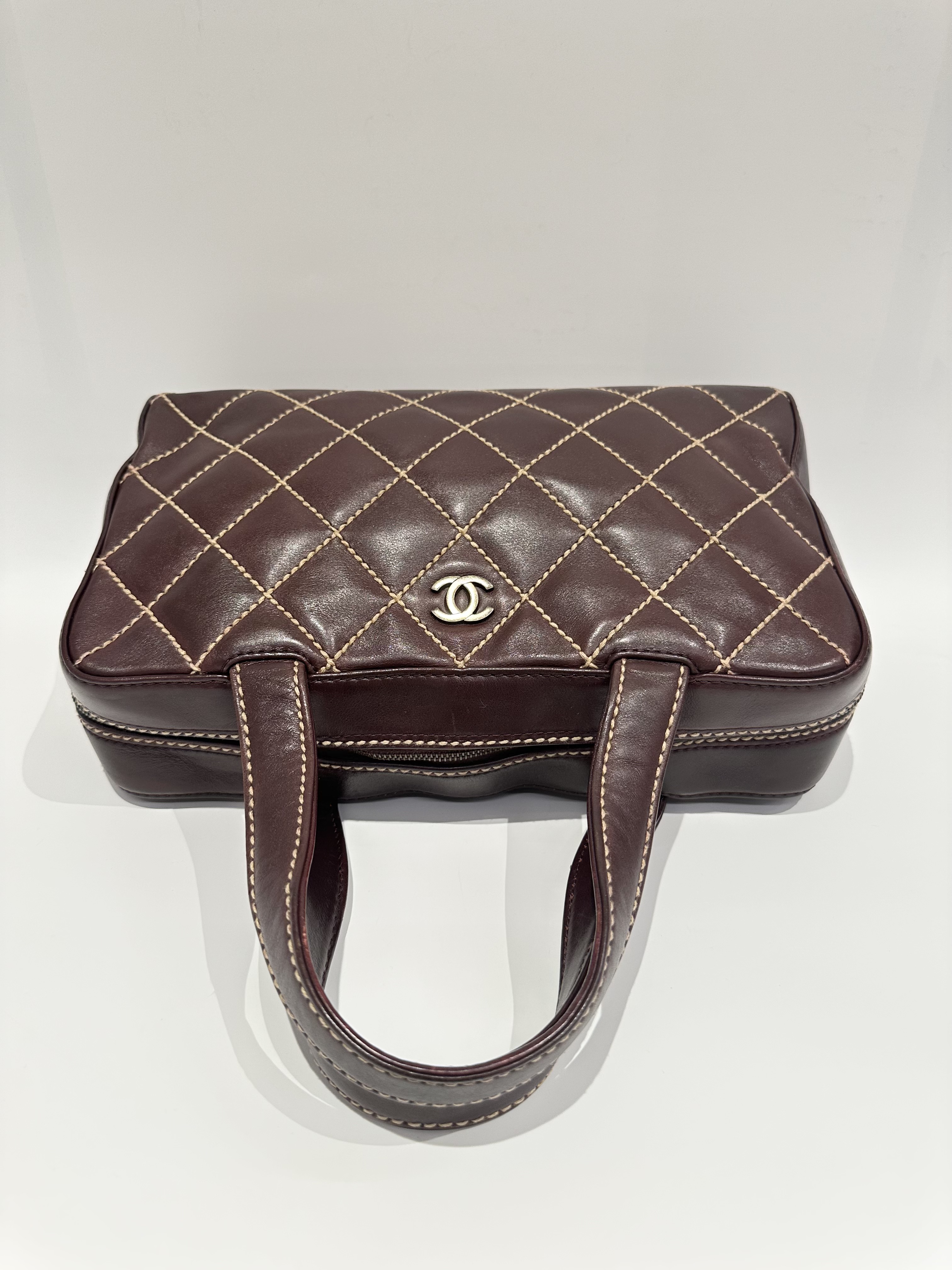Chanel Vintage Brown Wild Stitch Leather Handbag - Image 5