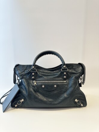 Balenciaga Dark green City Shoulder Leather Bag