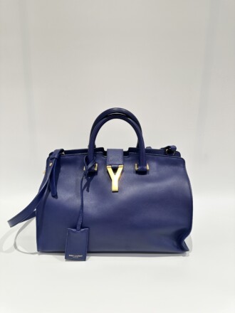 Saint Laurent Blue Chyc Leather Handbag