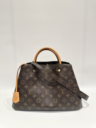 Louis Vuitton Brown Montaigne MM Monogram Reverse Handbag
