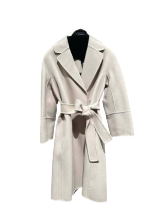 S Max Mara White Wool Coat Size: IT42