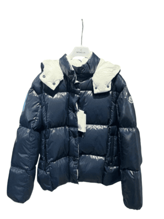 Moncler Blue Hooded Down Jacket