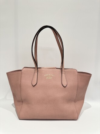 Gucci Pink Swing Leather Tote Bag