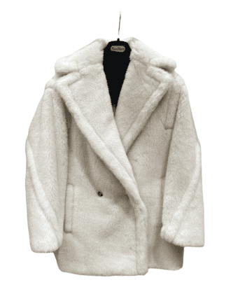 Max Mara White alpaca Teddy coat ESPERO Size: S