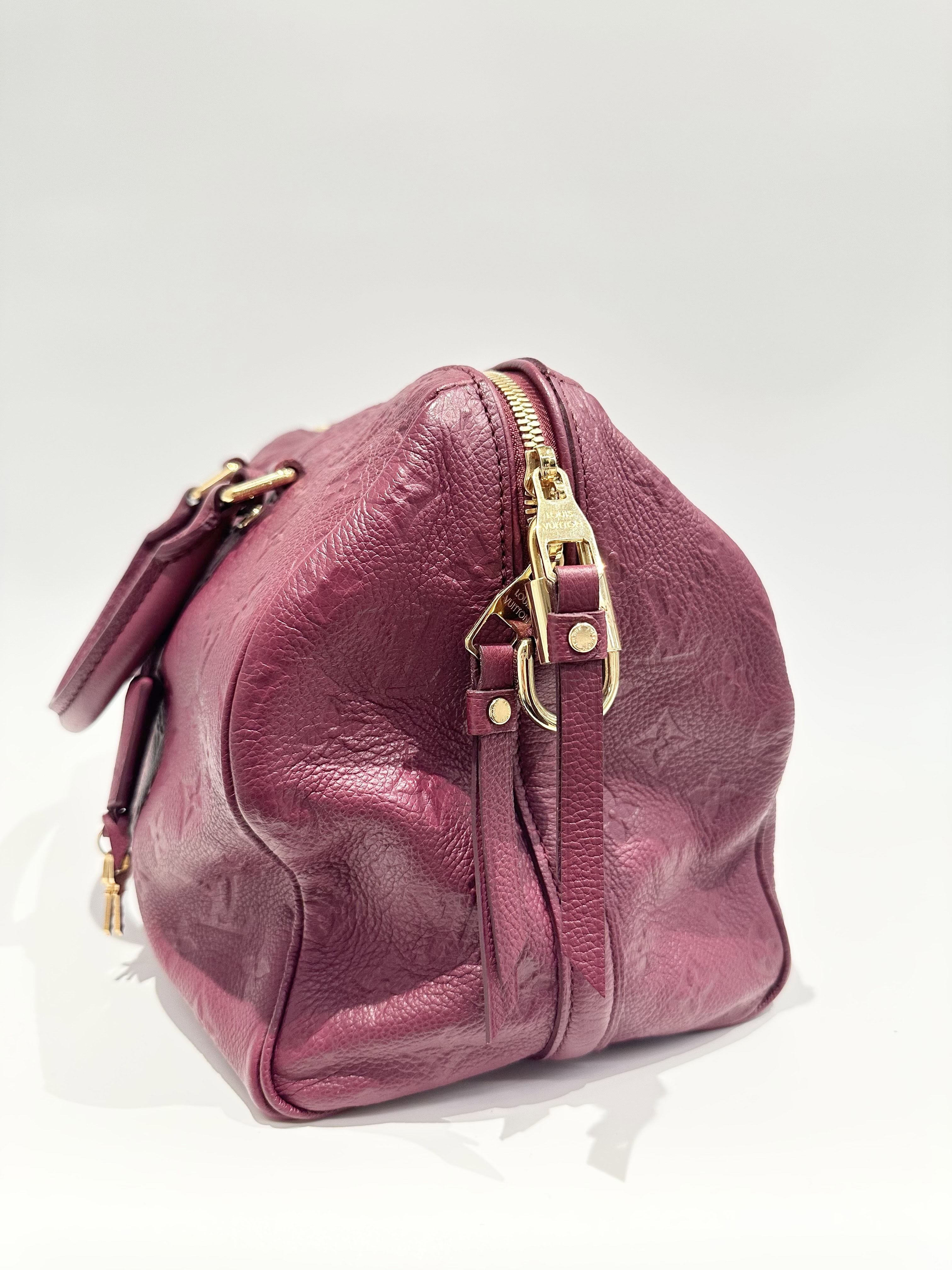 Louis Vuitton Burgundy Soft Speedy 30 Leather Handbag - Image 2