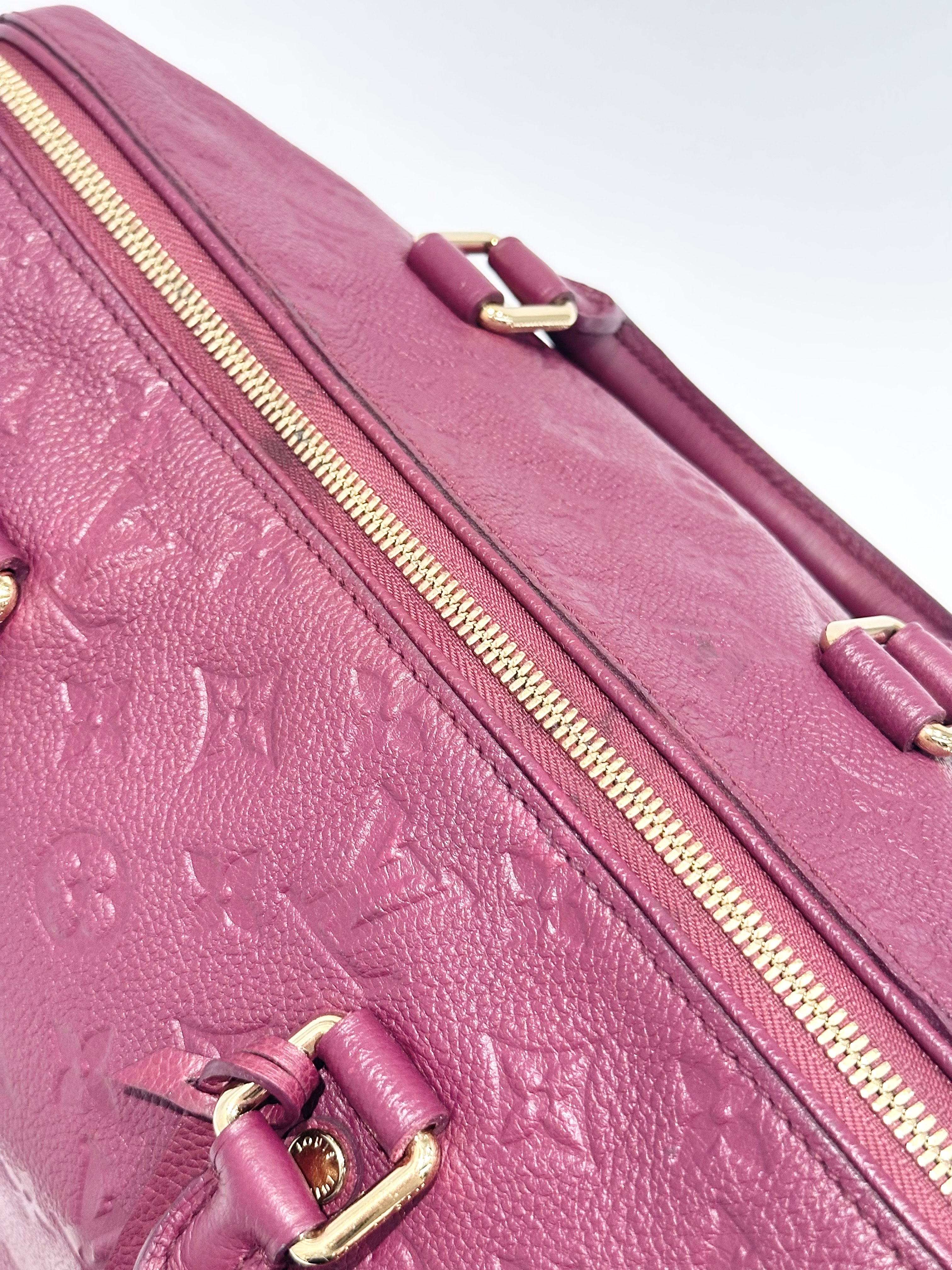 Louis Vuitton Burgundy Soft Speedy 30 Leather Handbag - Image 5