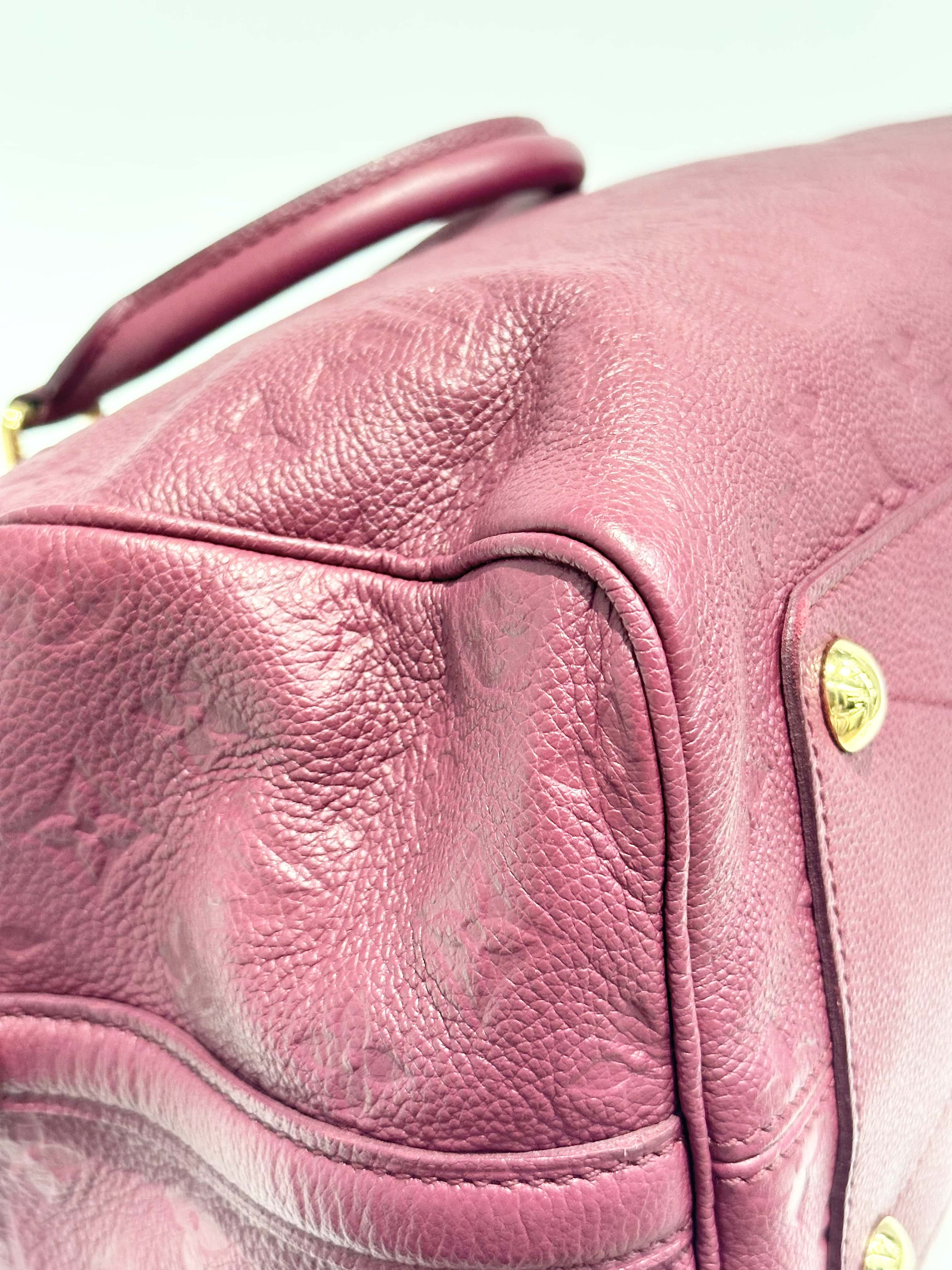 Louis Vuitton Burgundy Soft Speedy 30 Leather Handbag - Image 10