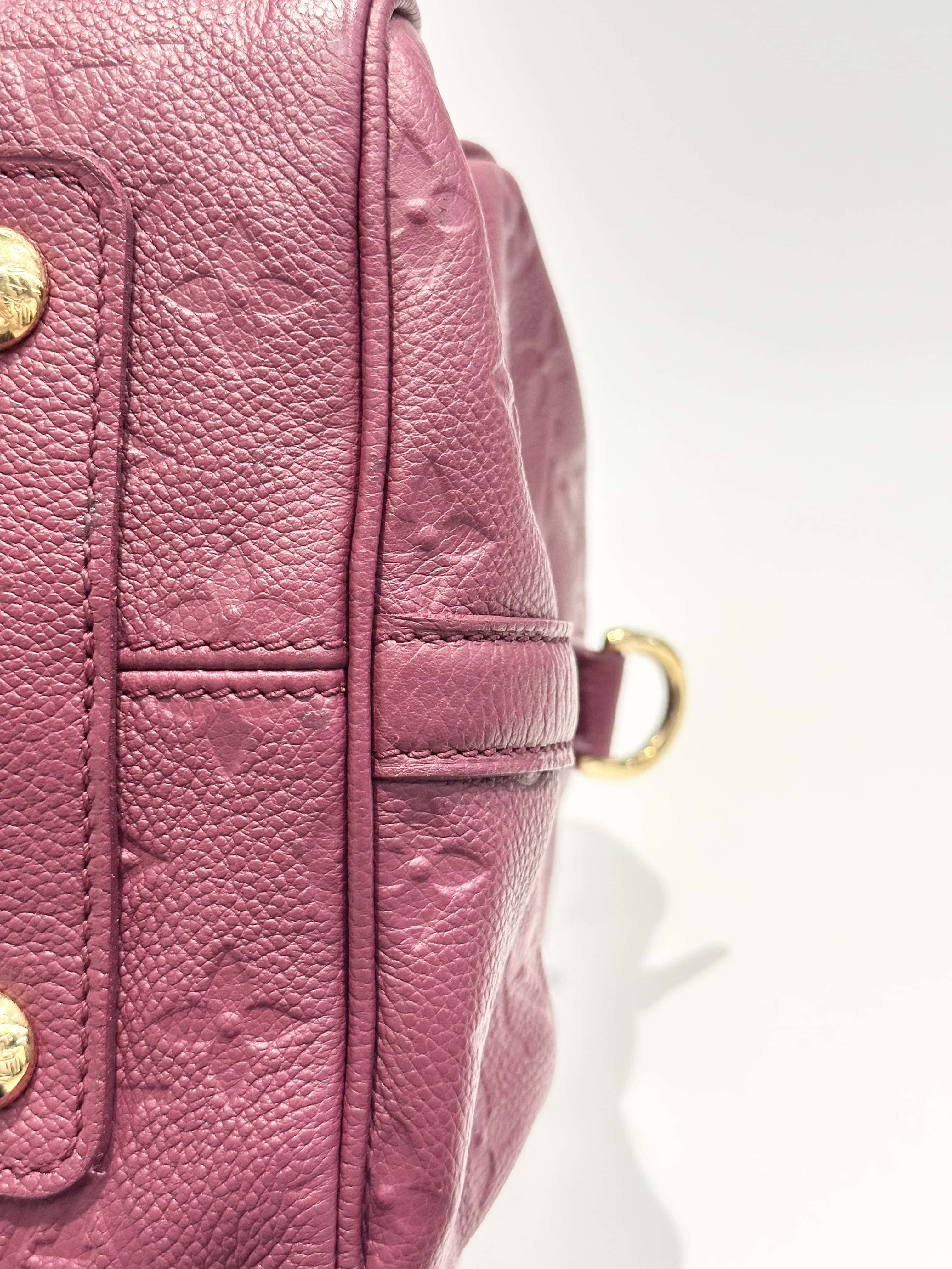Louis Vuitton Burgundy Soft Speedy 30 Leather Handbag - Image 13