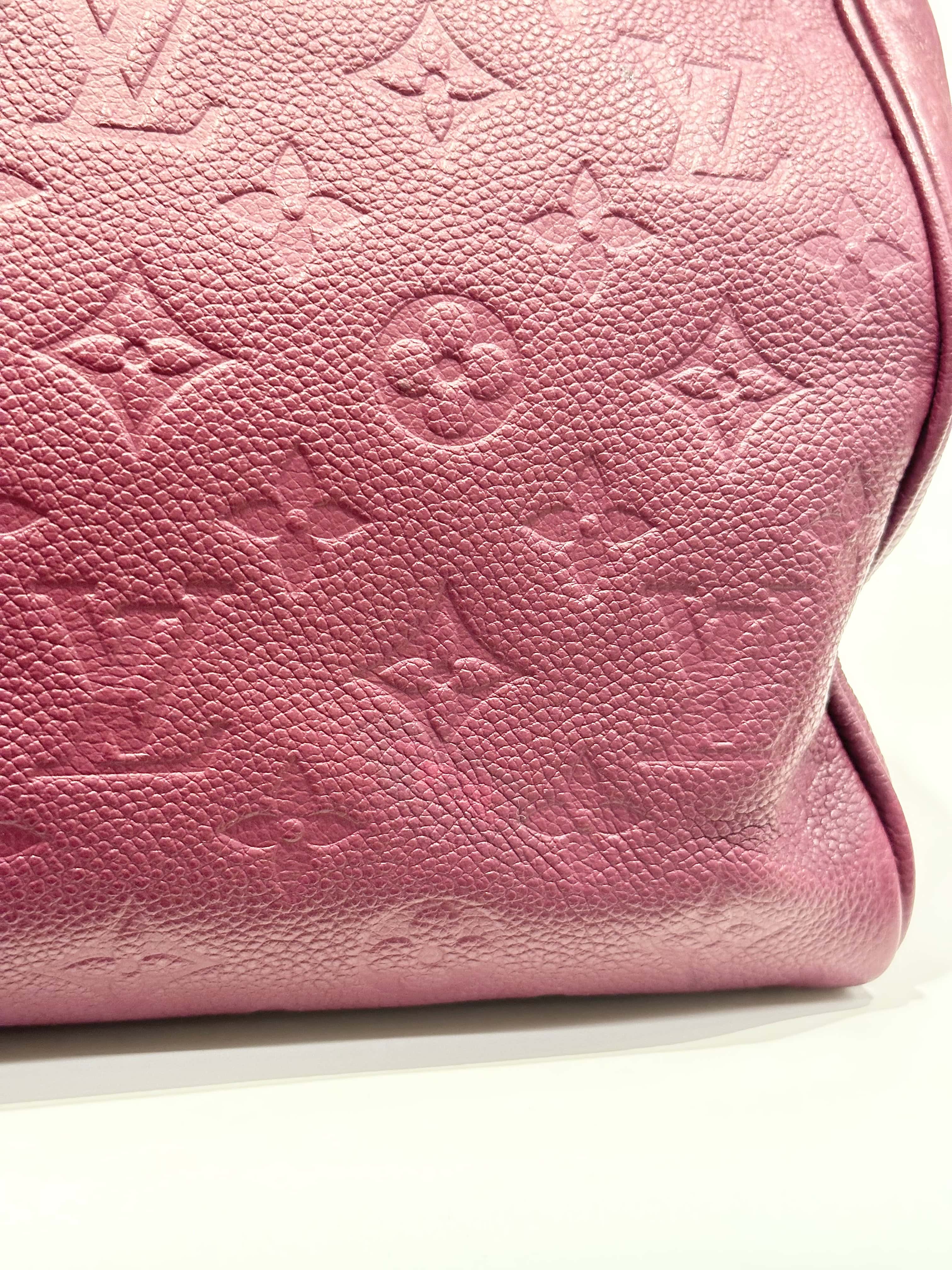 Louis Vuitton Burgundy Soft Speedy 30 Leather Handbag - Image 14