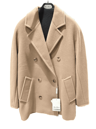 Max Mara Camel Short Wool Coat Rebus Size: IT38