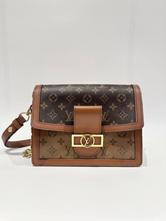 Louis Vuitton Brown Dauphine MM Monogram Canvas Handbag