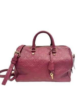 Louis Vuitton Burgundy Soft Speedy 30 Leather Handbag