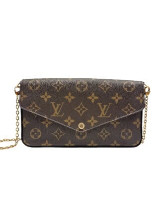 Louis Vuitton Brown Felicie Monogram Canvas Crossbody Bag