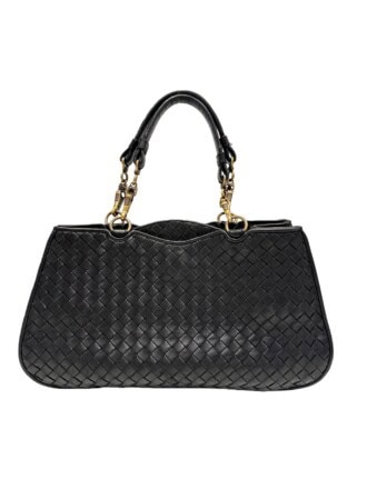 Bottega Veneta Black Vintage Leather Handbag