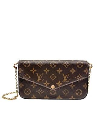 Louis Vuitton Brown Félicie Monogram Canvas Crossbody Bag