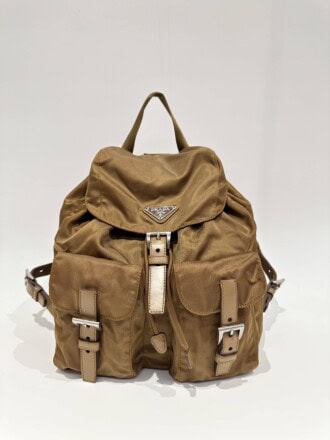 Prada Brown Nylon Backpack
