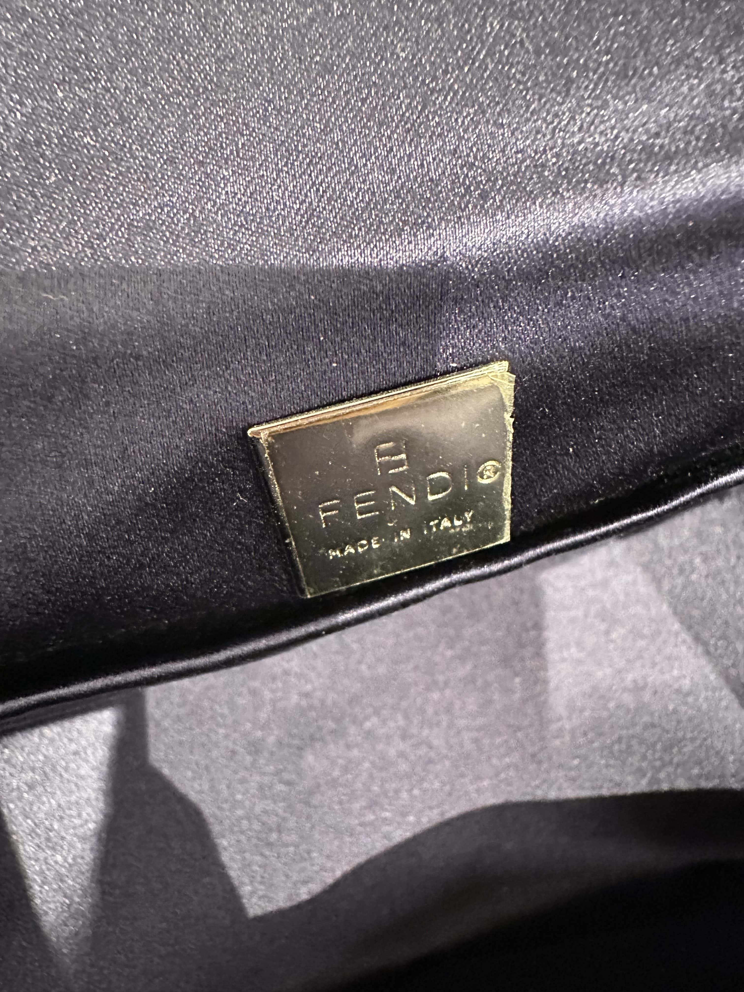 Fendi Blue FF Canvas Handbag - Image 13