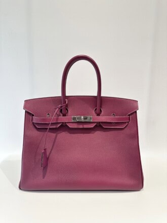 Hermes Birkin 35 Rose Purple Epsom Leather Handbag