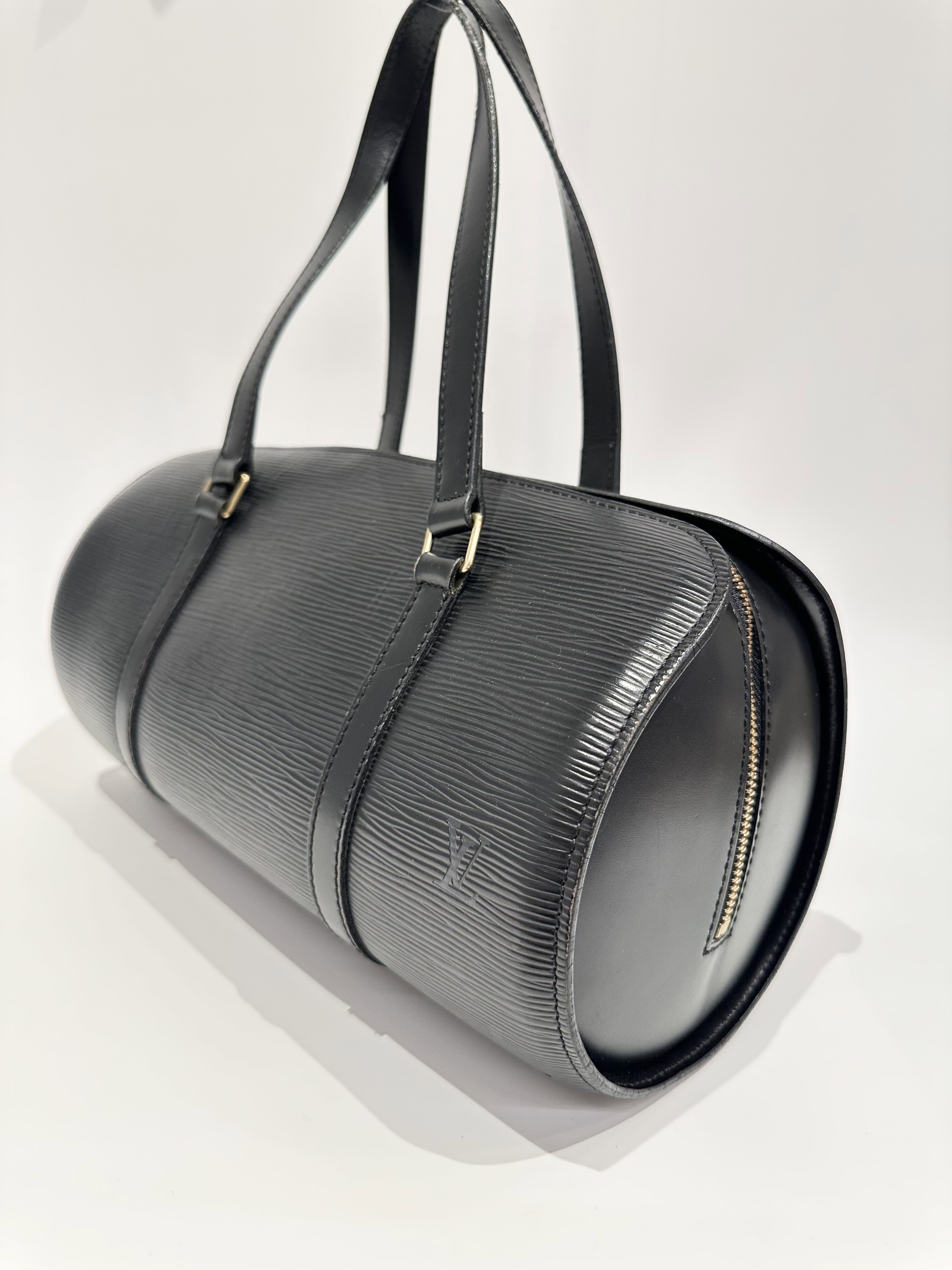 Louis Vuitton Black Papillon Epi Leahter Handbag - Image 3