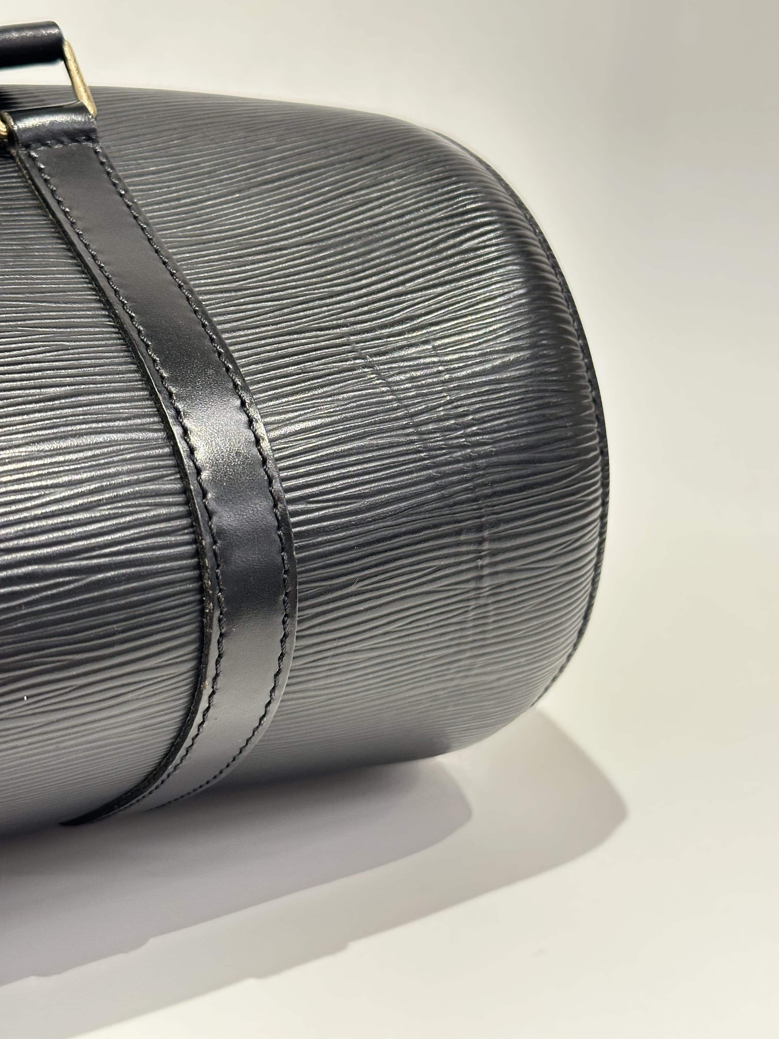 Louis Vuitton Black Papillon Epi Leahter Handbag - Image 7