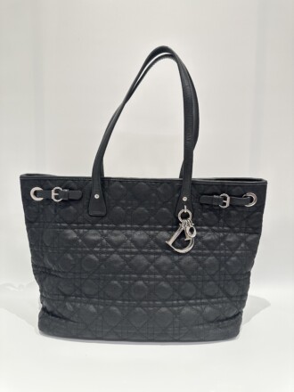 Dior Black Panarea Cloth Tote Bag
