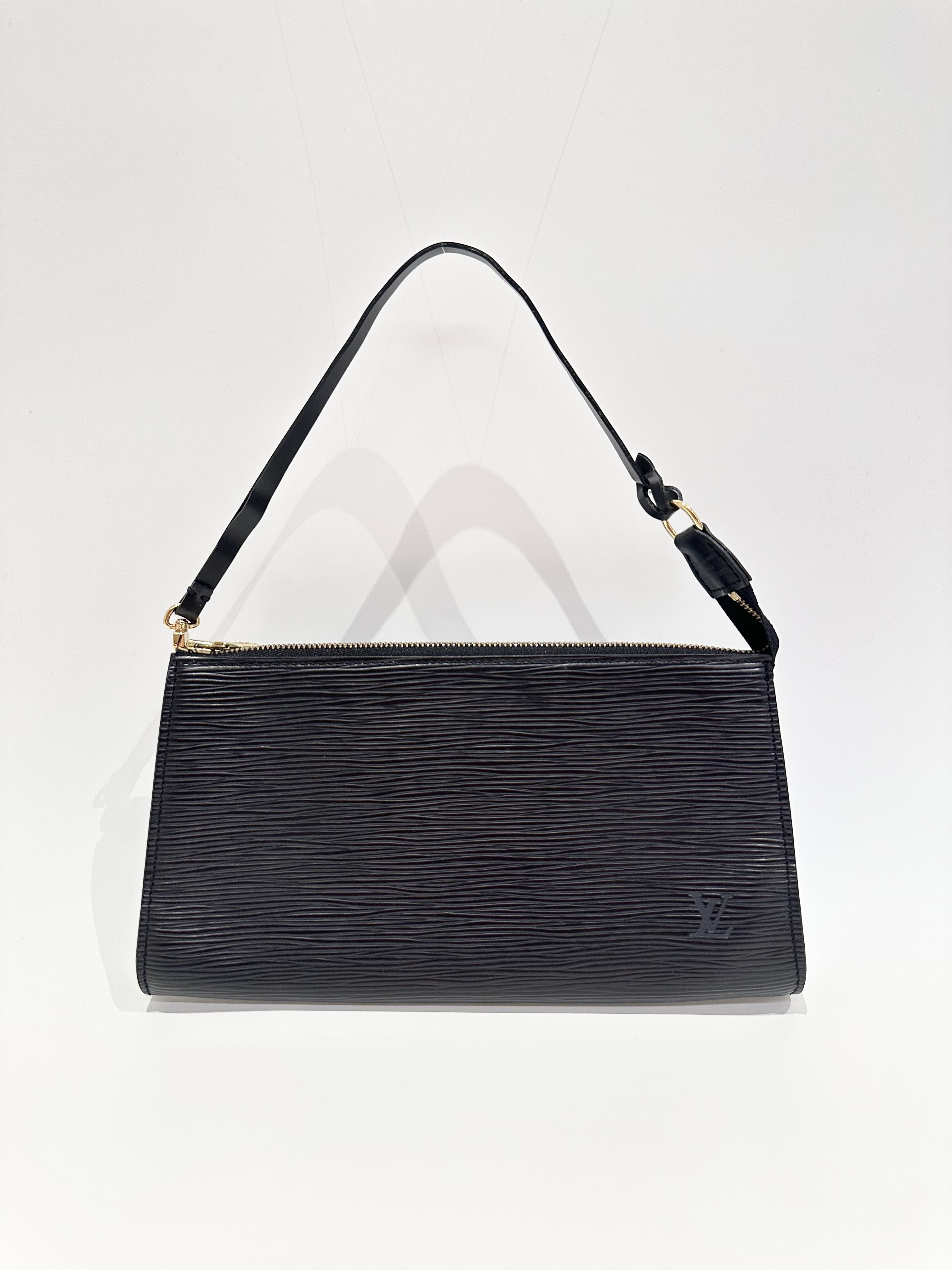 Louis Vuitton Black Epi Leather Clutch