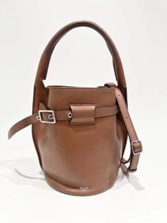 Celine Brown Nano Big Bag Leather Bucket Bag