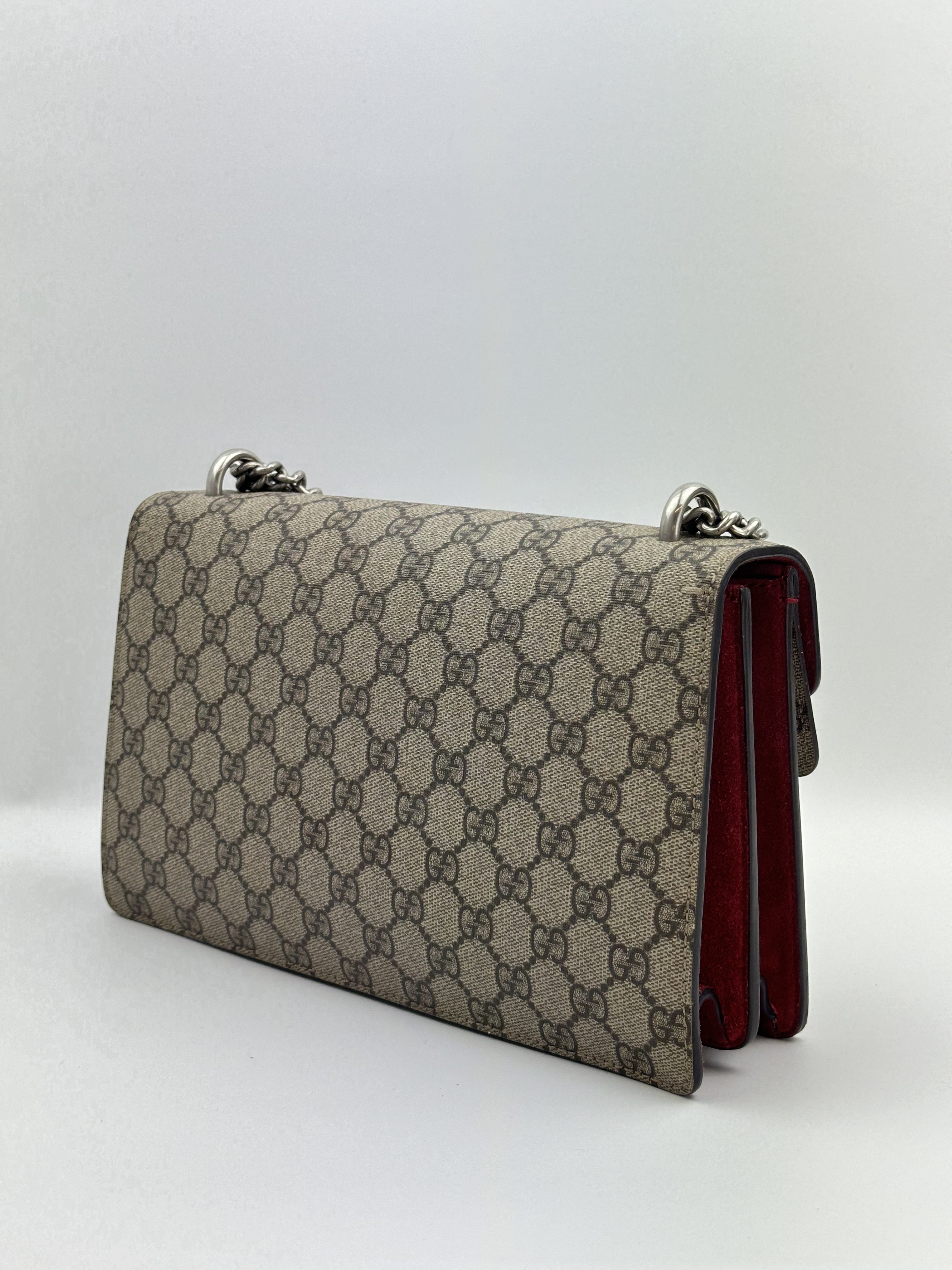 Gucci Shoulder bag Dionysus in red Coated Canvas and Gunmetal hardware - Image 3