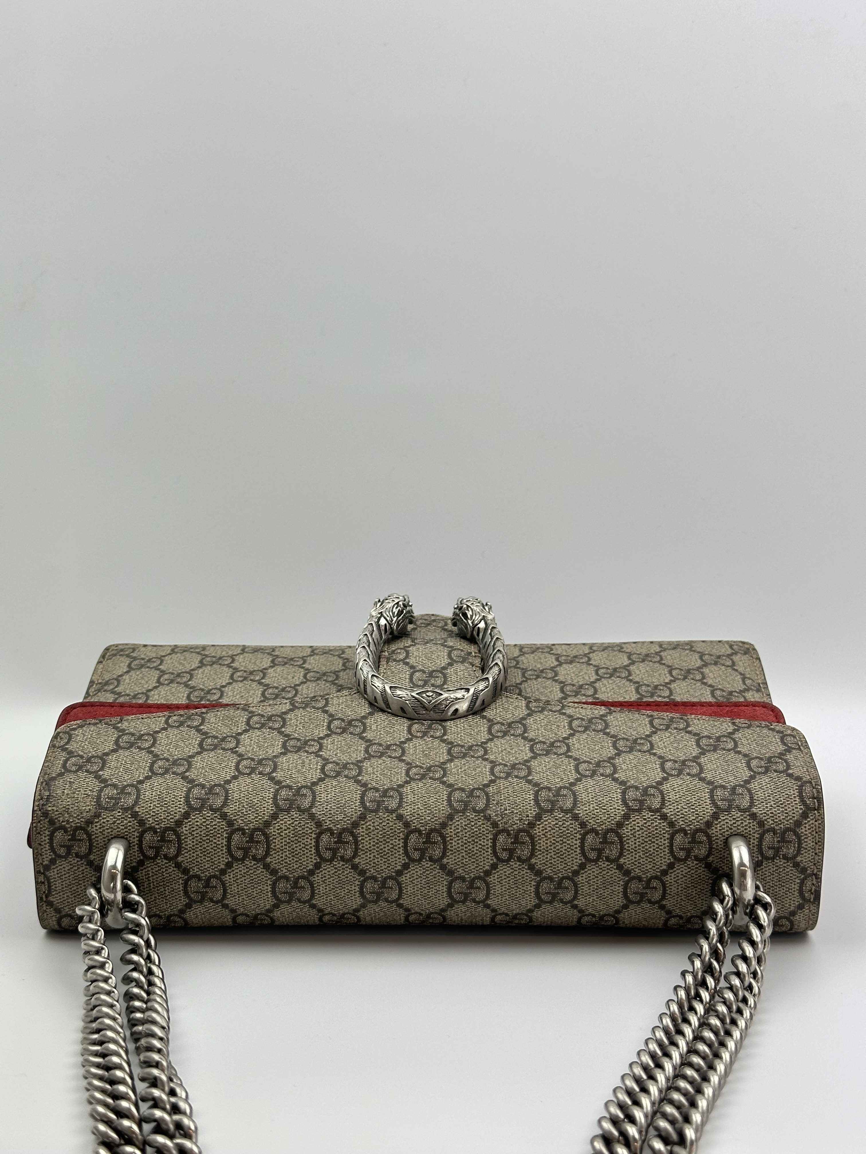Gucci Shoulder bag Dionysus in red Coated Canvas and Gunmetal hardware - Image 5