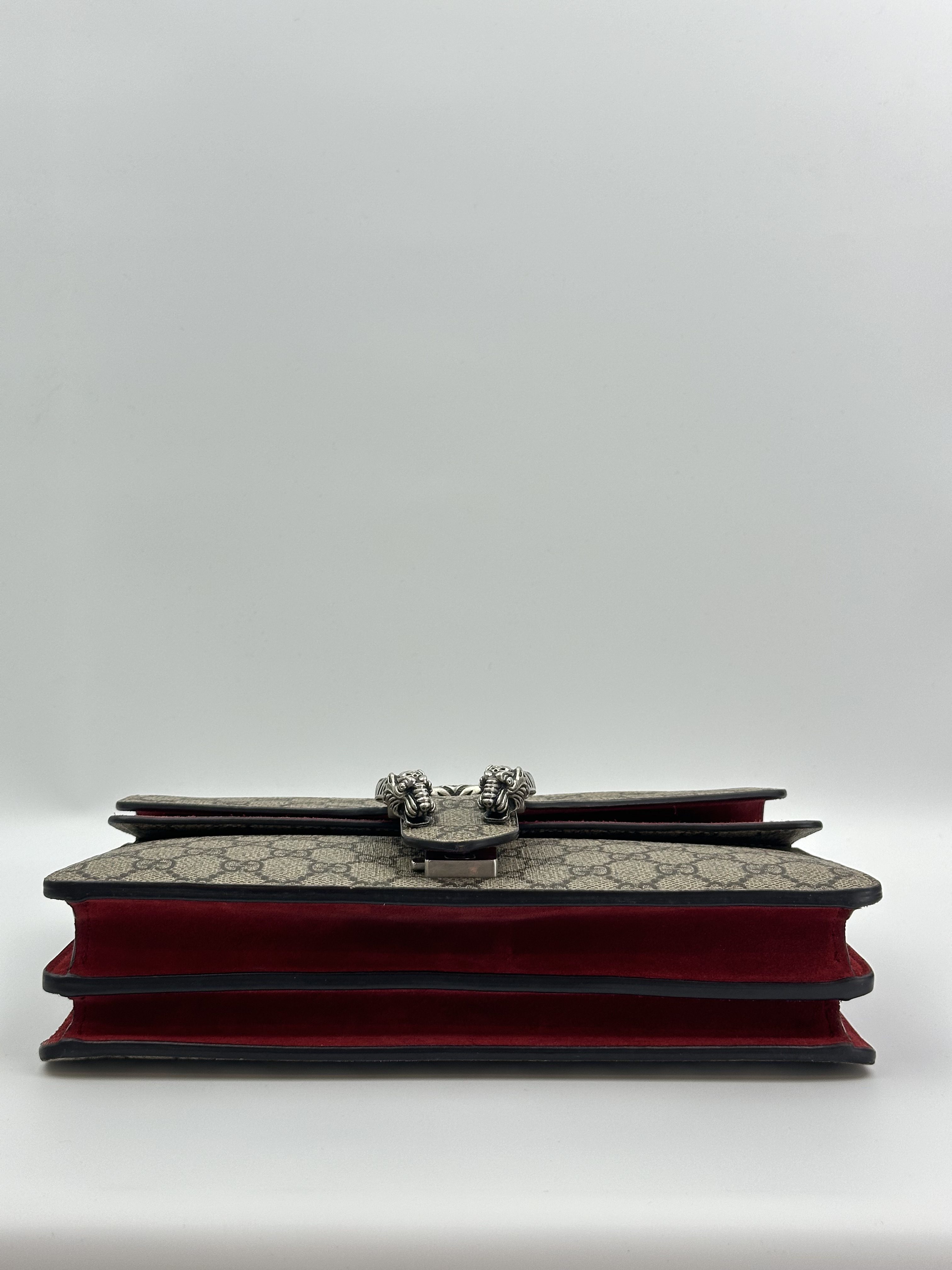 Gucci Shoulder bag Dionysus in red Coated Canvas and Gunmetal hardware - Image 6