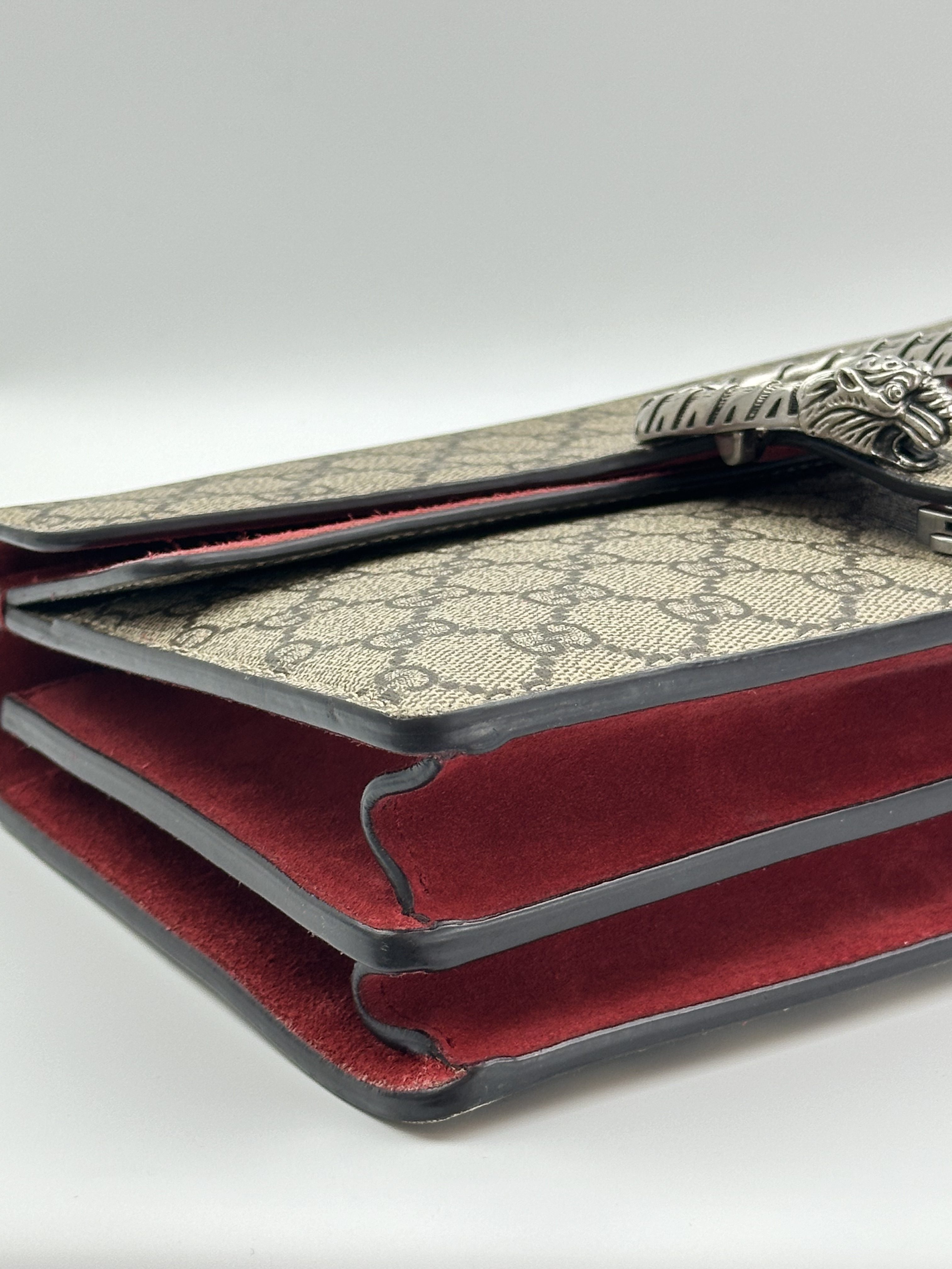 Gucci Shoulder bag Dionysus in red Coated Canvas and Gunmetal hardware - Image 7