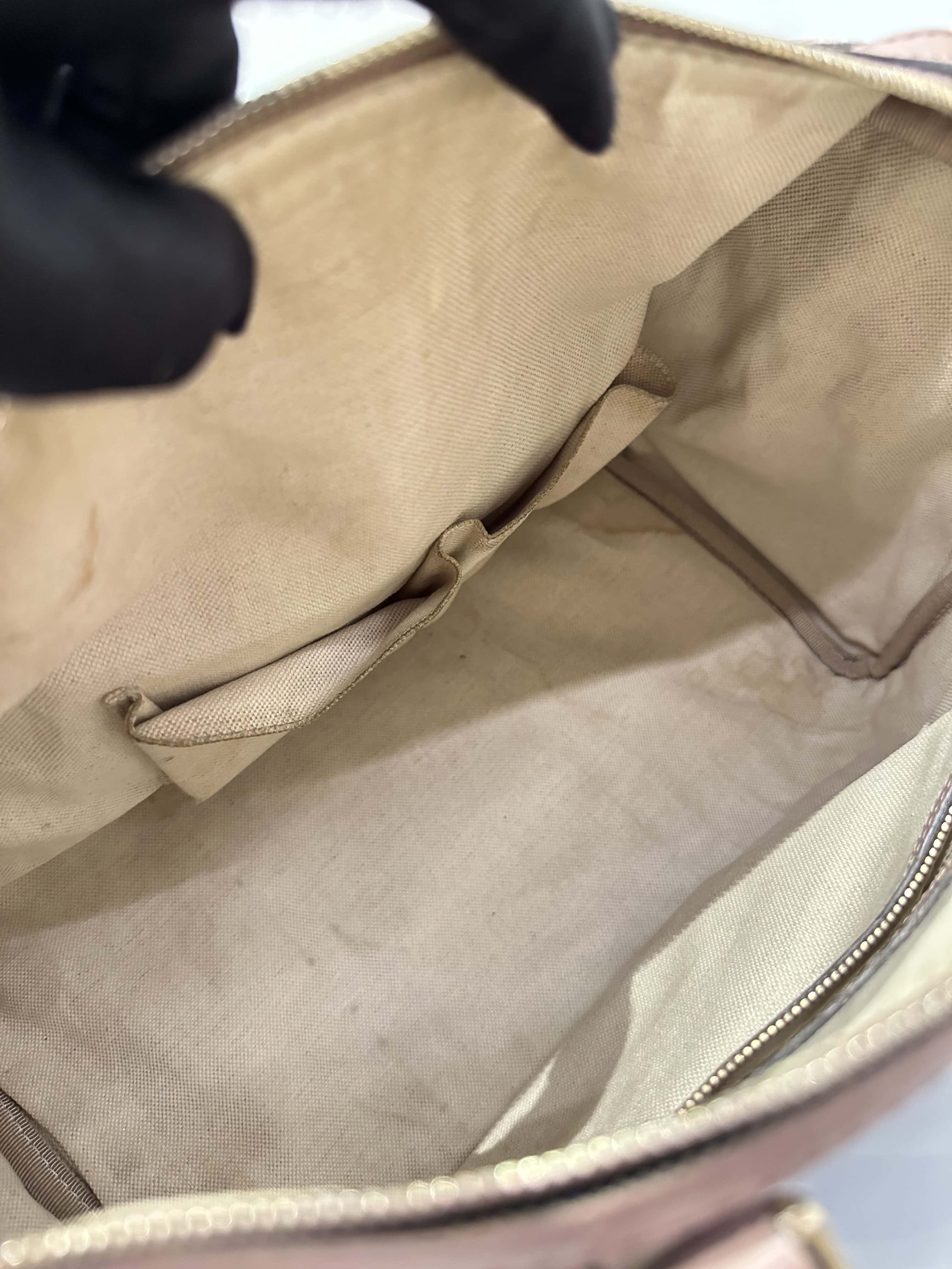 Gucci Pink Beige Boston GG Canvas Handbag - Image 12